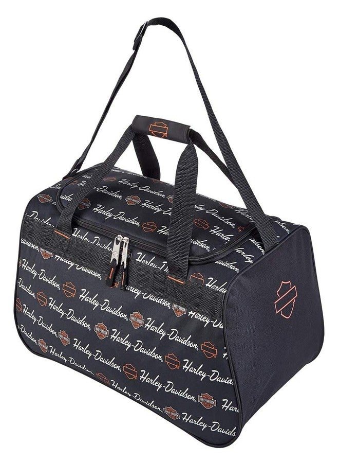 HARLEY DAVIDSON Harley-Davidson Signature Script Sports Duffel Bag w/Adjustable Strap - Black - Image 1